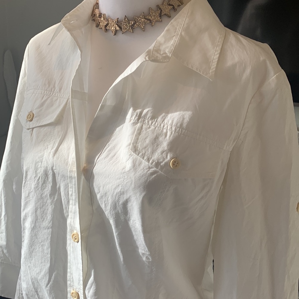 Theory white button down - Picture 4 of 7